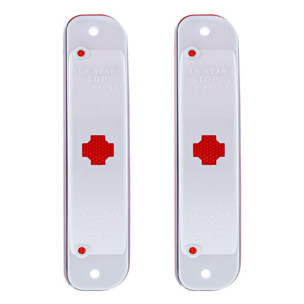 Red Rear Side Marker Light With SS Trim 1973-1980 Chevy Trucks_voghion.com