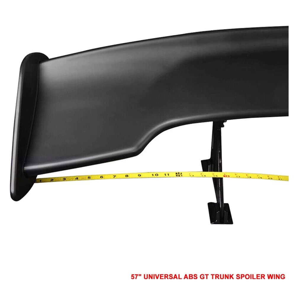 Universal 57" ABS GT Style JDM Adjustable Unpainted Rear Trunk Spoiler Wing_voghion.com