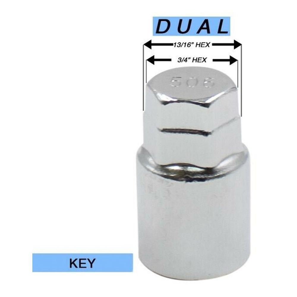 Locking Lug Nuts 1/2-20 Chrome Wheel Locks Bulge Acorn Cone Seat_voghion.com
